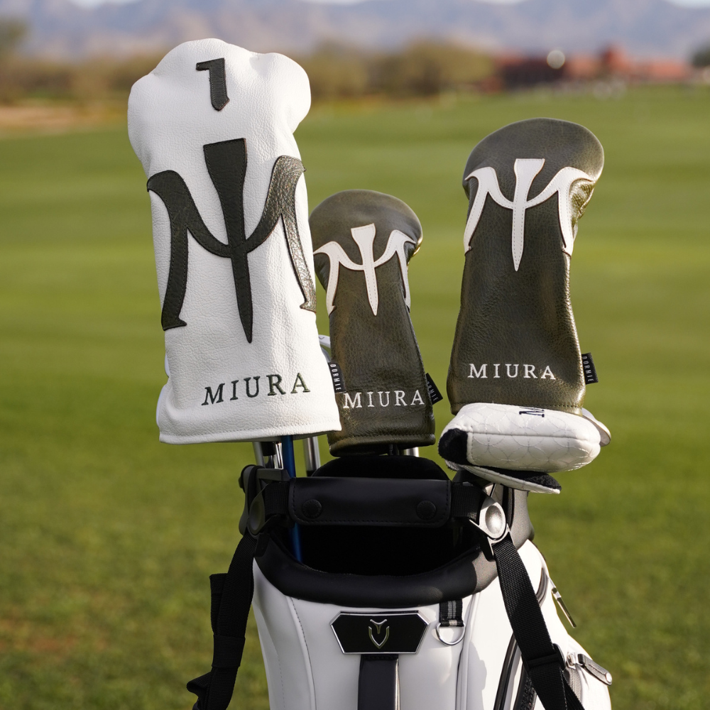 Icon Palma White/Green Driver Headcover | Miura Golf
