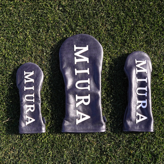 Block Text Palma Polo Blue Driver Headcover | Miura Golf
