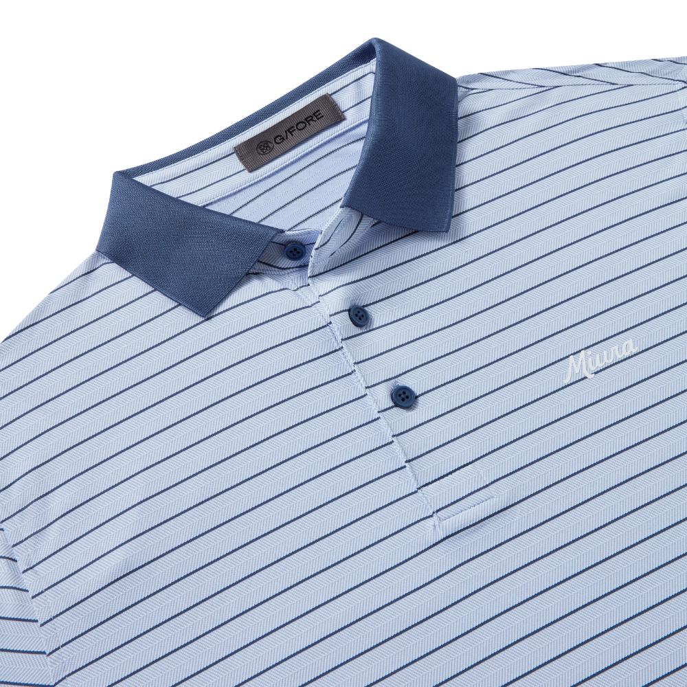 Herringbone Stripe Jersey Polo